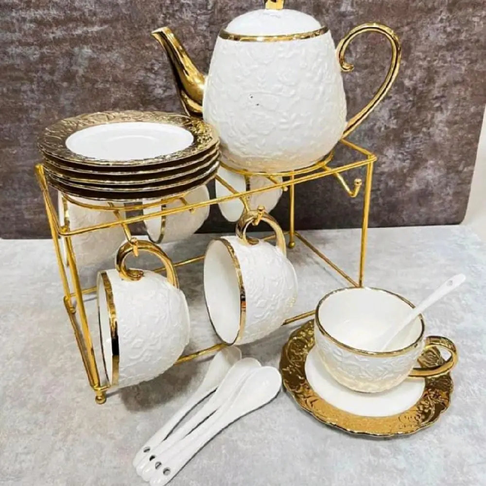 teko set mewah bahan keramik cantik sekali.