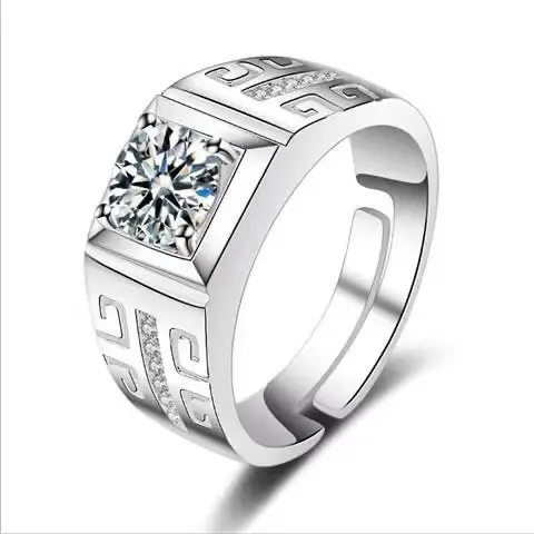 Male Ring Silver Ring Copper Premium Platinum Plated Mighty Ring