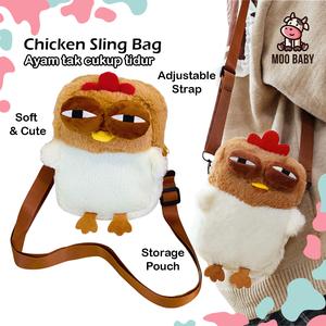 Moo Baby Beg Bentuk Ayam Sabung Bag Bulu Cute Funny Bag Sling Bag Chicken Plushie Bag Ayam Chicken Patung Beg Galas Comel Ayam Beg Bentuk Pelik Chicken Sling Bag Ayam Tak Cukup Tidur Beg Silang Perempuan Pouch Penyimpanan Hadiah Istimewa Beg Sandang Ayam