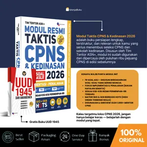 [BlanjaBuku] Buku Modul Resmi Taktis Cpns & Kedinasan 2026 FR Soal Asli Update Implementasi & Penalaran Bonus Uud 1945 | Buku Cpns | Cpns 2026