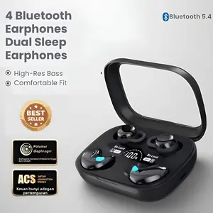 4-in-1 Wireless Bluetooth Earbuds Combo Mini & Sleep Earbuds Bluetooth 5.4 Dual Mode Smart Noise Reduction Cancellation Lightweight Compact Screen