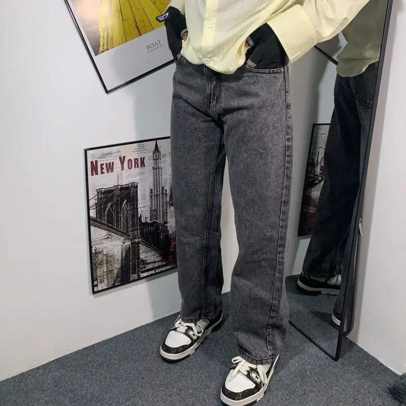 Seluar Baggy Denim Jeans Loose Fit Pans For Unisex TikTok Shop