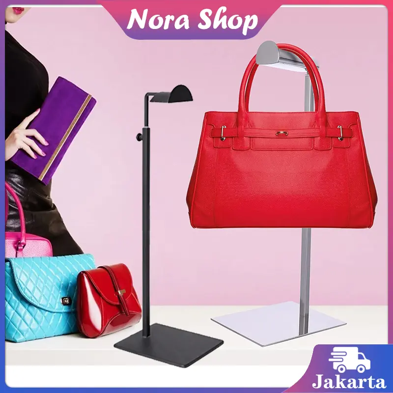 Gantungan Tas Berdiri Adjustable Stable Handbag Display Rack Stainless