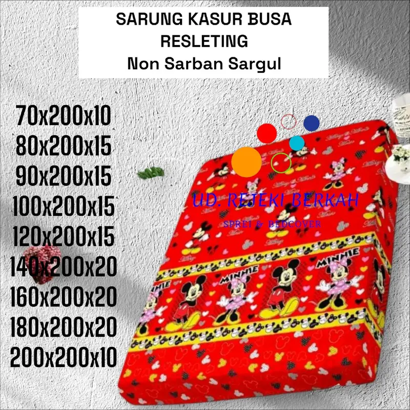 Sarung Kasur Busa Resleting Terbaik & Termurah - Aneka Ukuran Kain Non Bantal Guling Non Bedcover Bunga 2