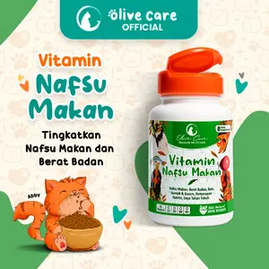 Olive Care Vitamin Kucing NAFSU MAKAN untuk Nafsu Makan, Gemukin Badan, Bulu Rontok, Daya Tahan Tubuh dan Konstipasi