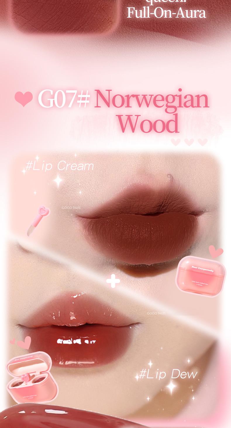Product Introduction of [BPOM]GOGO TALES LipPods Lipstik Cloud Sense Dual Colour Lipcream Lip Matte Velvet Lipstick Lip Tint Anak Sekolah Make Up Lip Gloss Bibir GT621 9