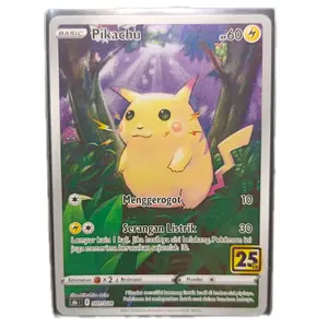 Kartu Pokemon Pikachu edisi spesial 25 tahun Pokemon