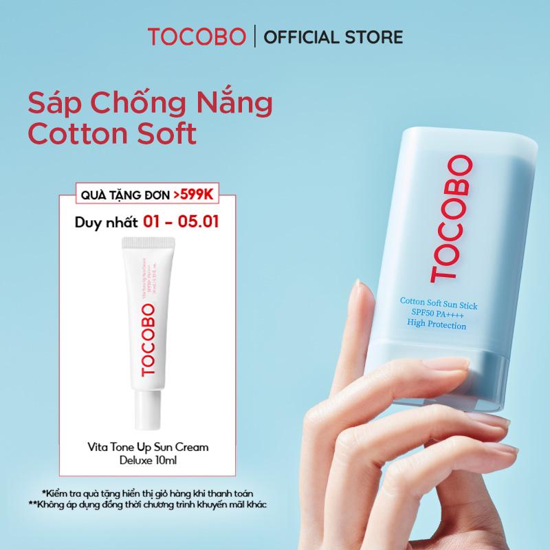  Sáp chống nắng cấp ẩm dịu da Tocobo Cotton Soft Sun Stick SPF50+ PA++++ 