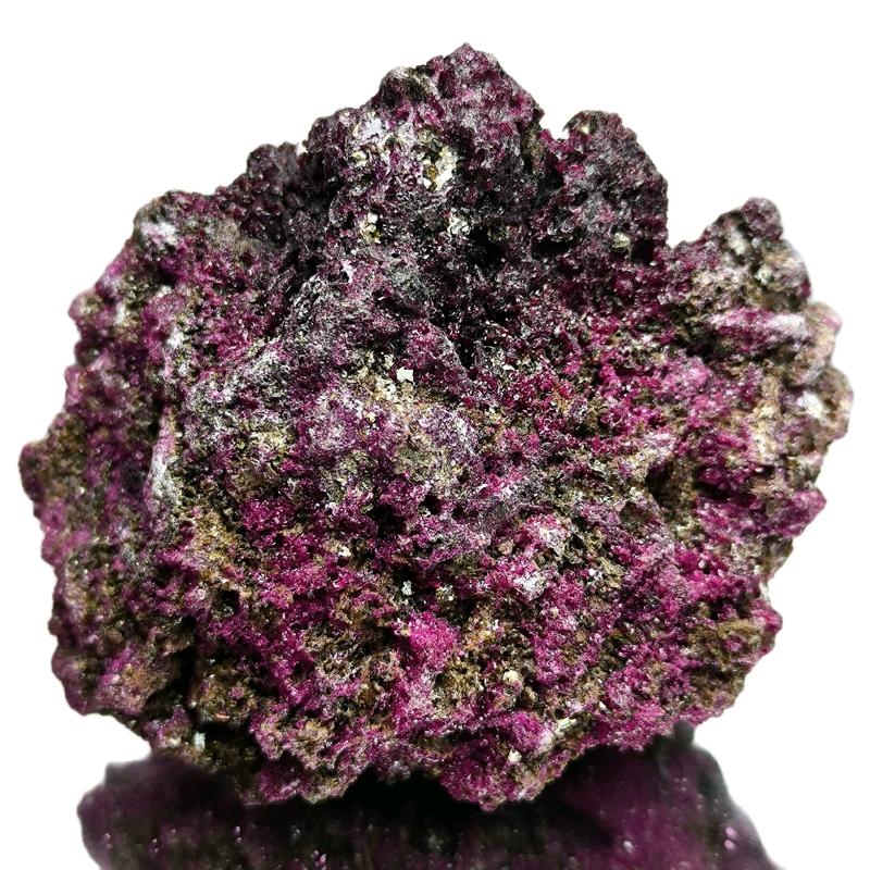 Very unique piece! Natural coarse red corundum and phlogo mineral powder ruby raw stone very shiny! Code 7 1