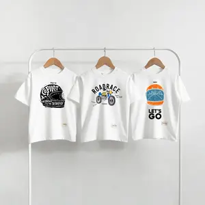 Kaos Print Motor Series - Kaos Oversize - Kaos Putih  - Anak Laki-Laki & Perempuan Combed 20s - Bahan Tebal