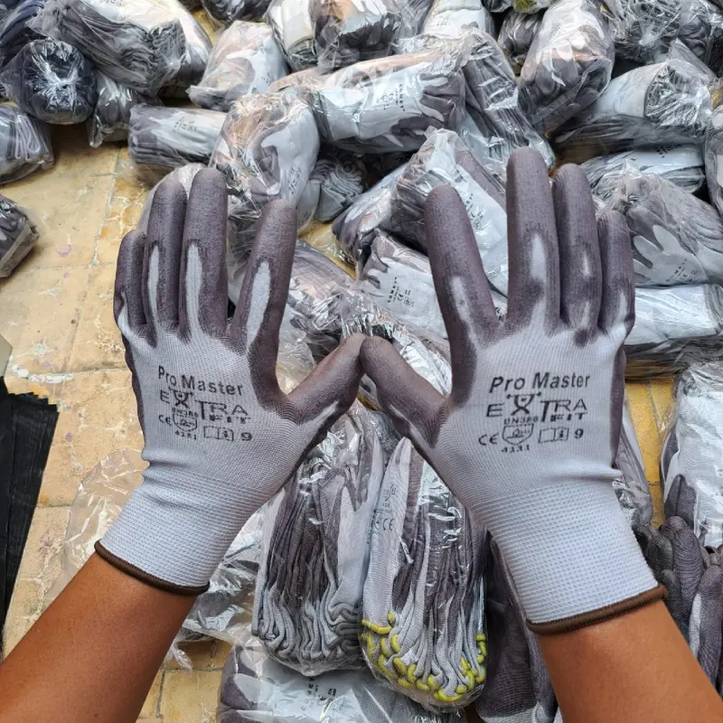 1 Lusin Sarung Tangan Kerja working Grey dan Hitam Sarung Tangan Serbaguna 24pcs kanan dan kiri 4