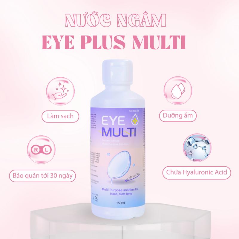  Nước ngâm lens Eye Plus Multi 150ml - Cấp ẩm làm sạch và bảo quản lens 