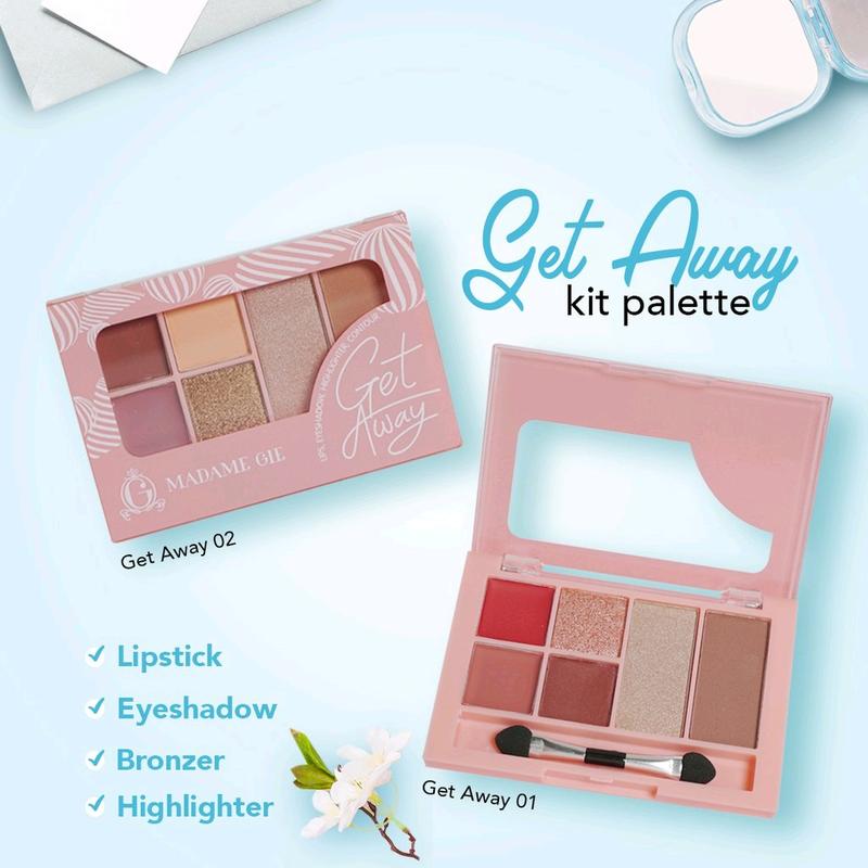 Madame Gie Getaway Make Up Kit - MakeUp Face Pallete (Eyeshadow / Kosmetik / Waterproof) 3