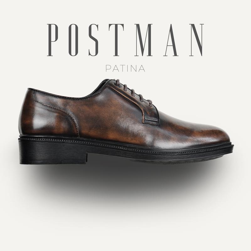  Giày tây nam màu nâu da bò POSTMAN PATINA giày công sở nam thời trang TONKIN 