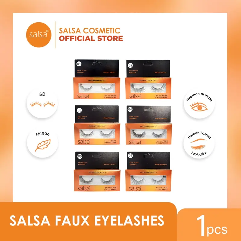 SALSA Faux Eyelashes - Bulu Mata Palsu Natural Fake Eyelash Hitam Bulumata Extension 4