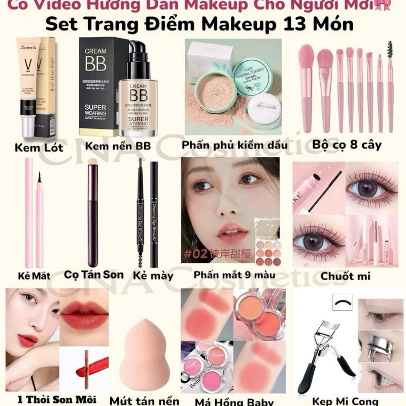 [ SIÊU HOT ] 13 Món Makeup Đầy Đủ Cho Người Mới Tập Makuep Perfume mascara ukiss box quà mỹ phẩm