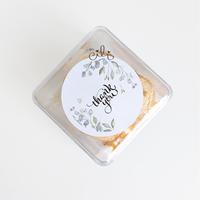 Gambar (SN18/SN19) stiker thank you hijau untuk toples paperbag kotak box (isi 32 stiker) - SN18 (D:7cm) dari i am CiLi Kota Tangerang 3 Tokopedia
