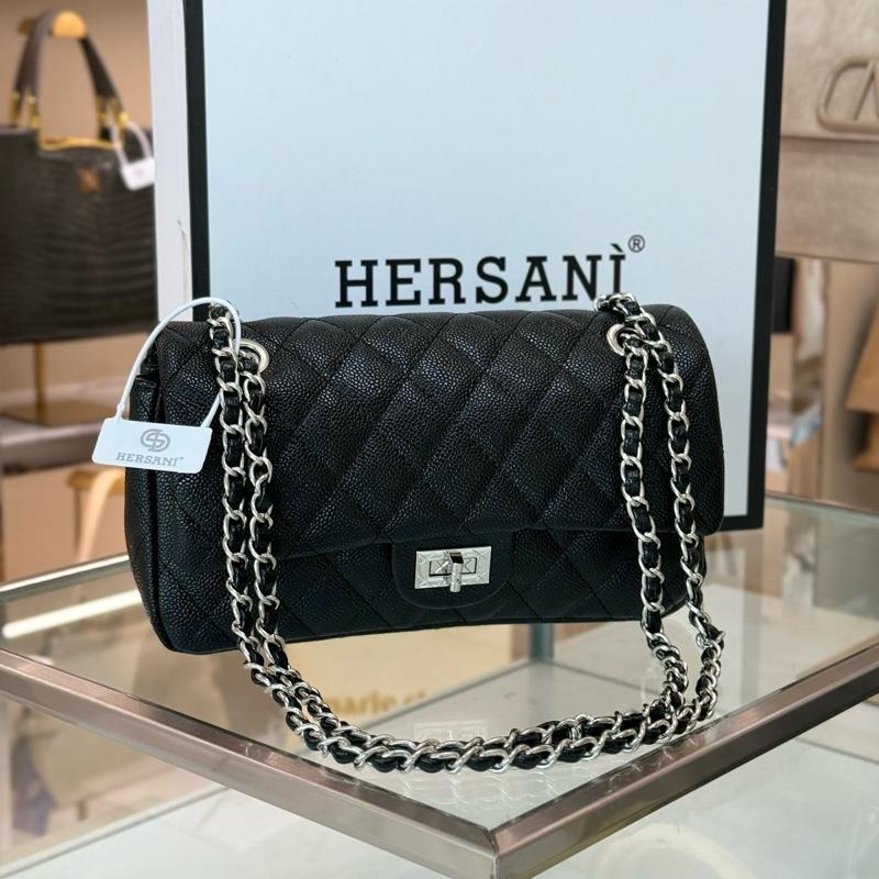 Túi xách nữ dáng túi Classic Masarchs Hersani màu xanh matcha xám đen độc đáo thời thượng Phù hợp đi làm đi chơi Dễ phối đồ - size 26cm - SF3489