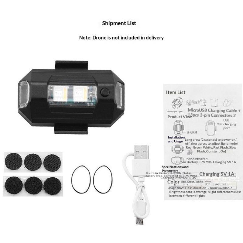 Đèn máy bay LED nhấp nháy xe máy, đèn cảnh báo dẫn đường 7 màu điều khiển không…