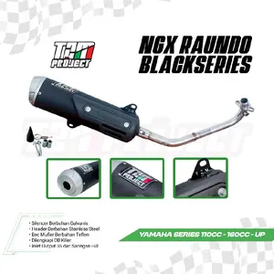KNALPOT TZM PROJECT STD - NGX RAUNDO BLACK SERIES YAMAHA  Motorcycle