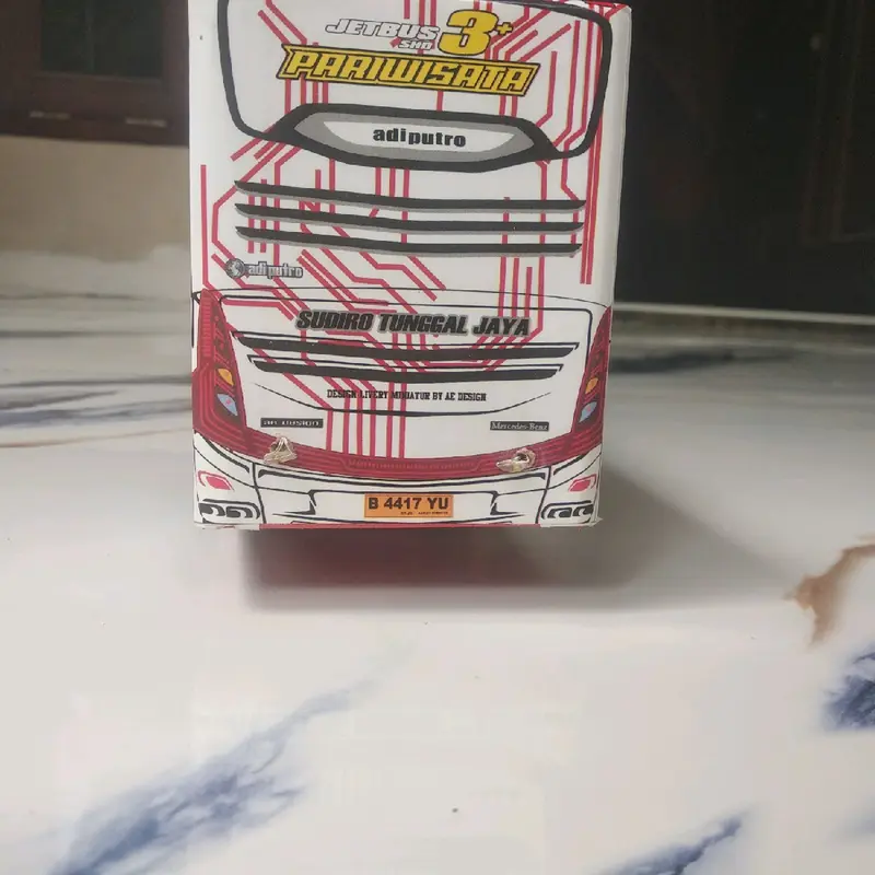 Miniatur Bus Sudiro tunggal Jaya merah remote control+ telolet 5