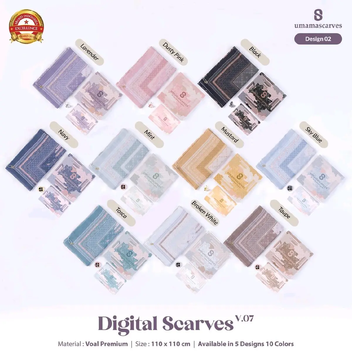 Umama square Scarves Premium Digital Print