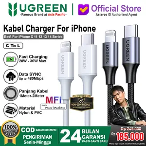 UGREEN Kabel Data Charger MFI PD Type C To Lightning For iPhone 11 12 13 14 Fast Charging 3A