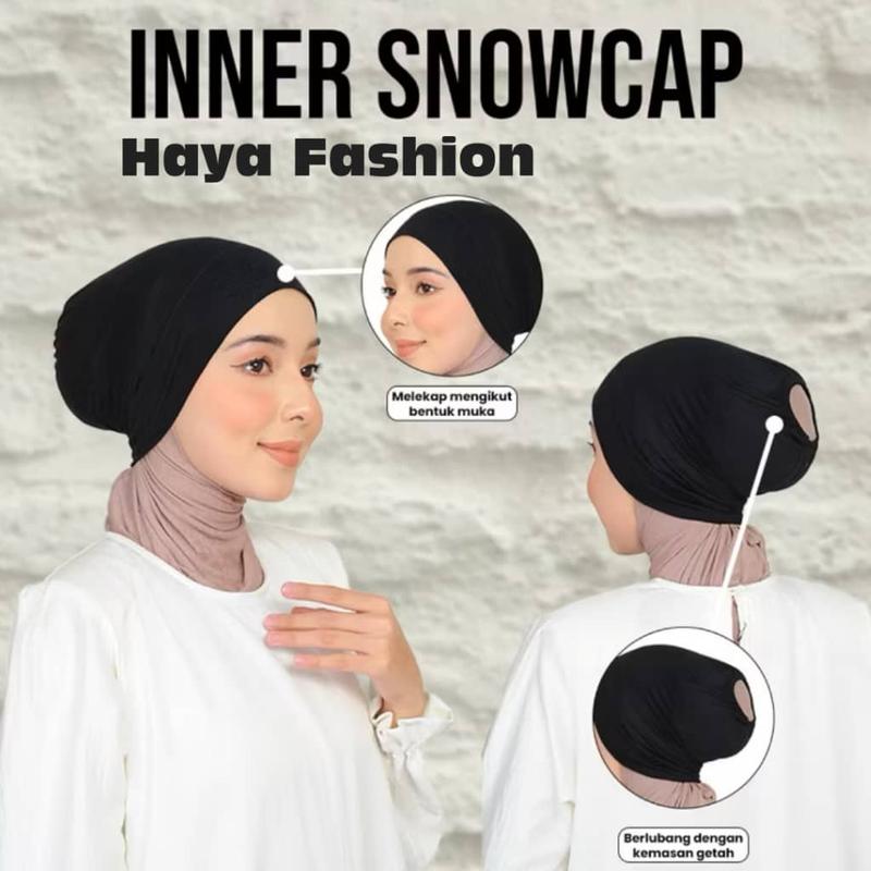 Tudung Inner Snow Cap || Soft Cotton - Murah Lubang - Multiple Colours ...