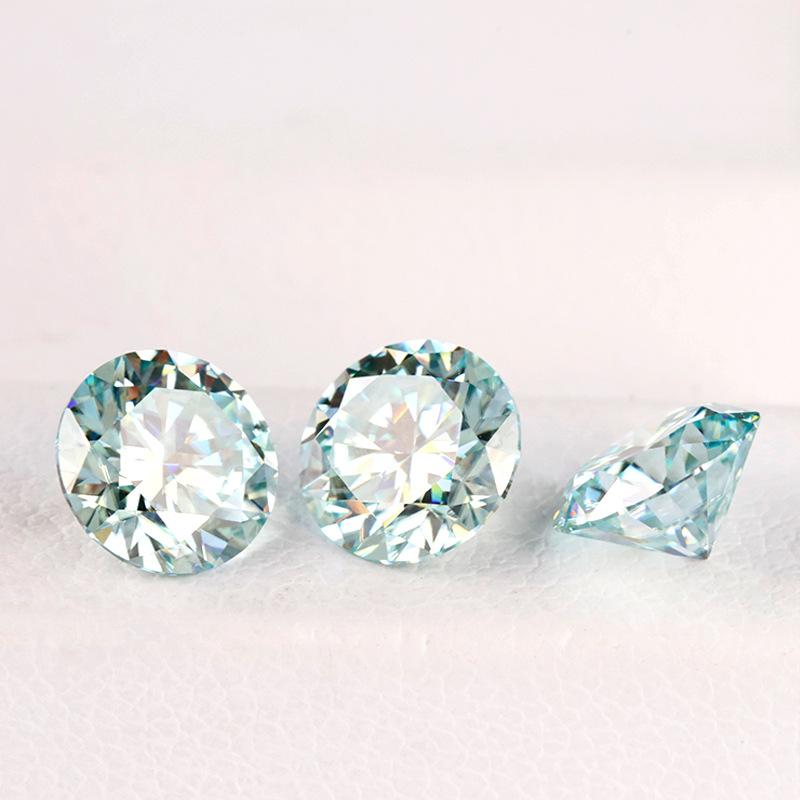 Product Introduction of LLXYW Aquamarine/Green Blue color Moissanite Loose Gemstones VVS1 3EX Cut Real Certified Moissanite 9
