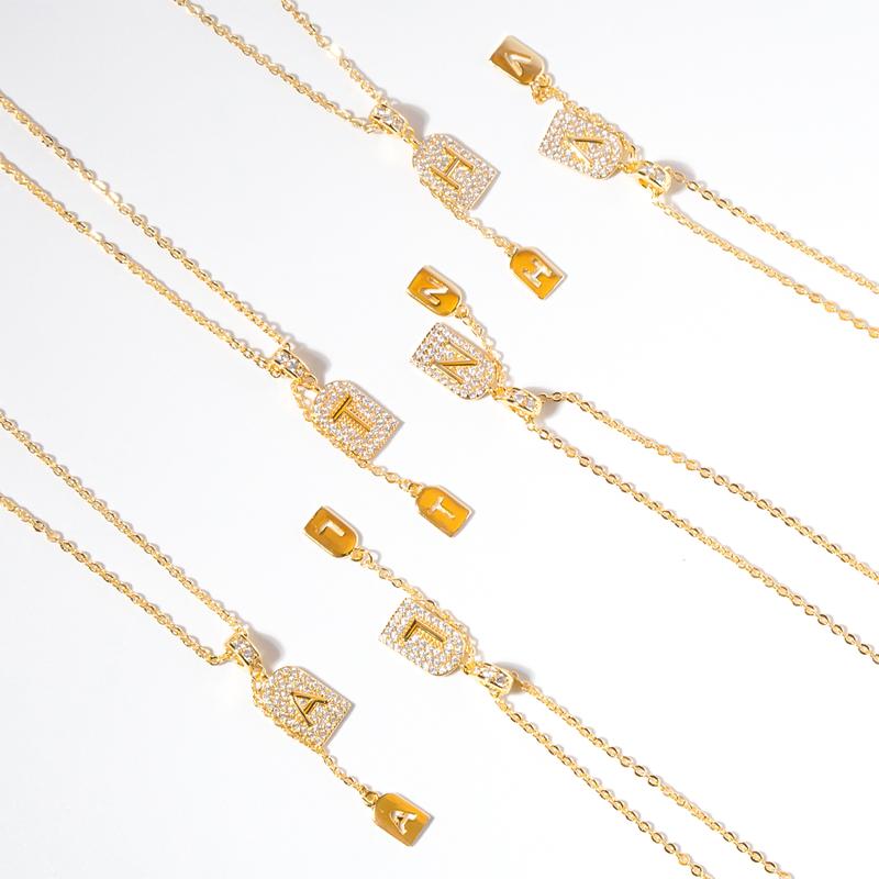  Dây Chuyền Charm Mặt Chữ  Sang Trọng Lịch Thiệp Phong Thủy Qùa Tặng Tình Duyên 