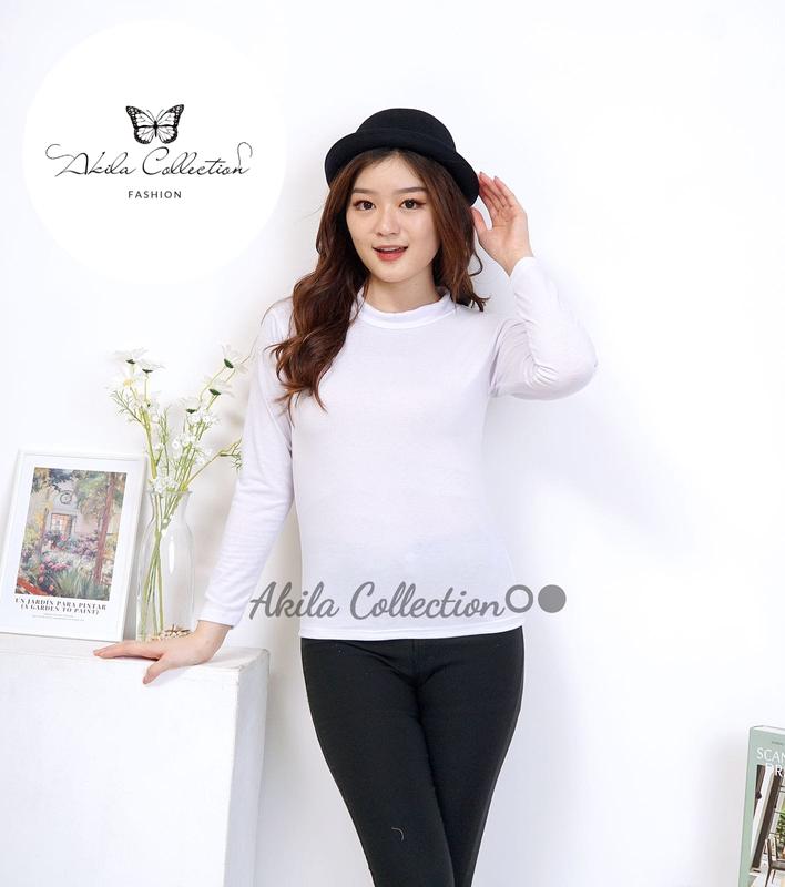 Manset lengan panjang / Kaos Manset wanita Kerah [PREMIUM] Berbahan adem serta lenbut Sangat nyaman saat digunakkan Polos Santai Lembut 5
