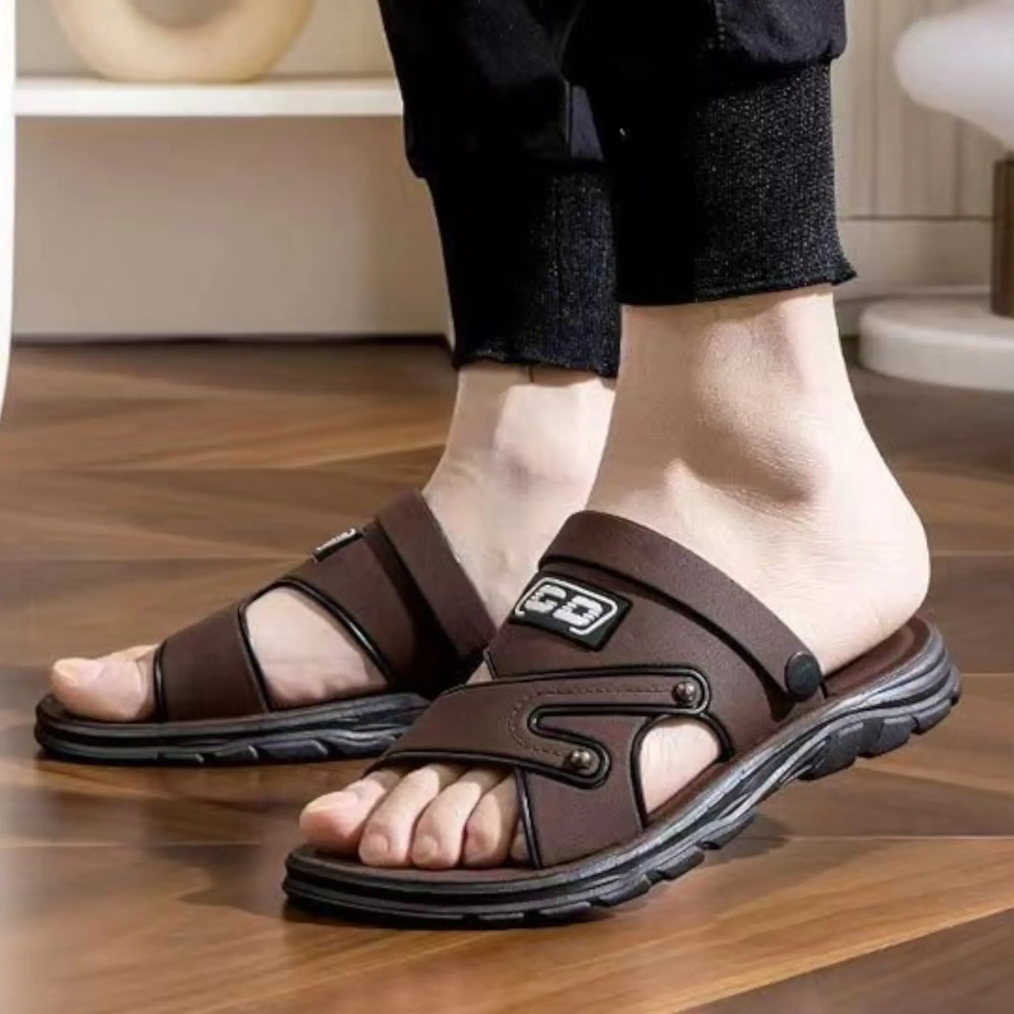 Sandal Gunung Pria kulit ANTI PUTUS Terbaru 2025 Sendal Cowok Kasual Slop Untuk Santai Kerja Laki Laki Jepit
