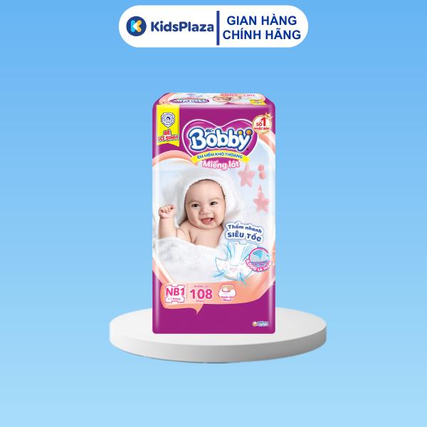 Miếng lót sơ sinh Bobby Newborn 1 New 108pcs