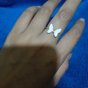 Cincin unik Bentuk Geometri Untuk Wanita korea Pembukaan Cincin Zamrud yang Dapat Disesuaikan A106