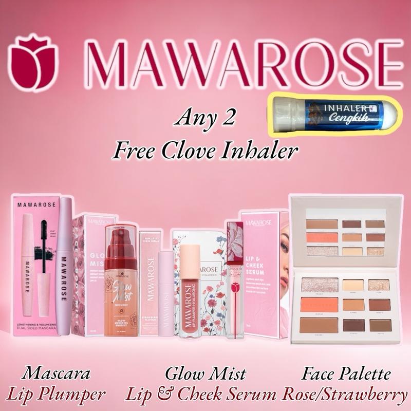 Mawarose Face Palette Mascara Lengthening Volumising Lip & Cheek Serum lip tint blusher eyeshadow Face & Body Mist Glow Mist Spray SPF 30 hydrating mist setting spray sunscreen Lip Matte Face Makeup Sets All-in-one Set Lip Plumper 