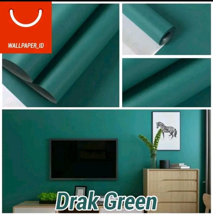 Paket Hemat 4 Roll 8 Meter | Wallpaper Dinding Sticker Dinding Polos Anti Air Kertas PVC Merah | Oren | Hijau | Kuning 5