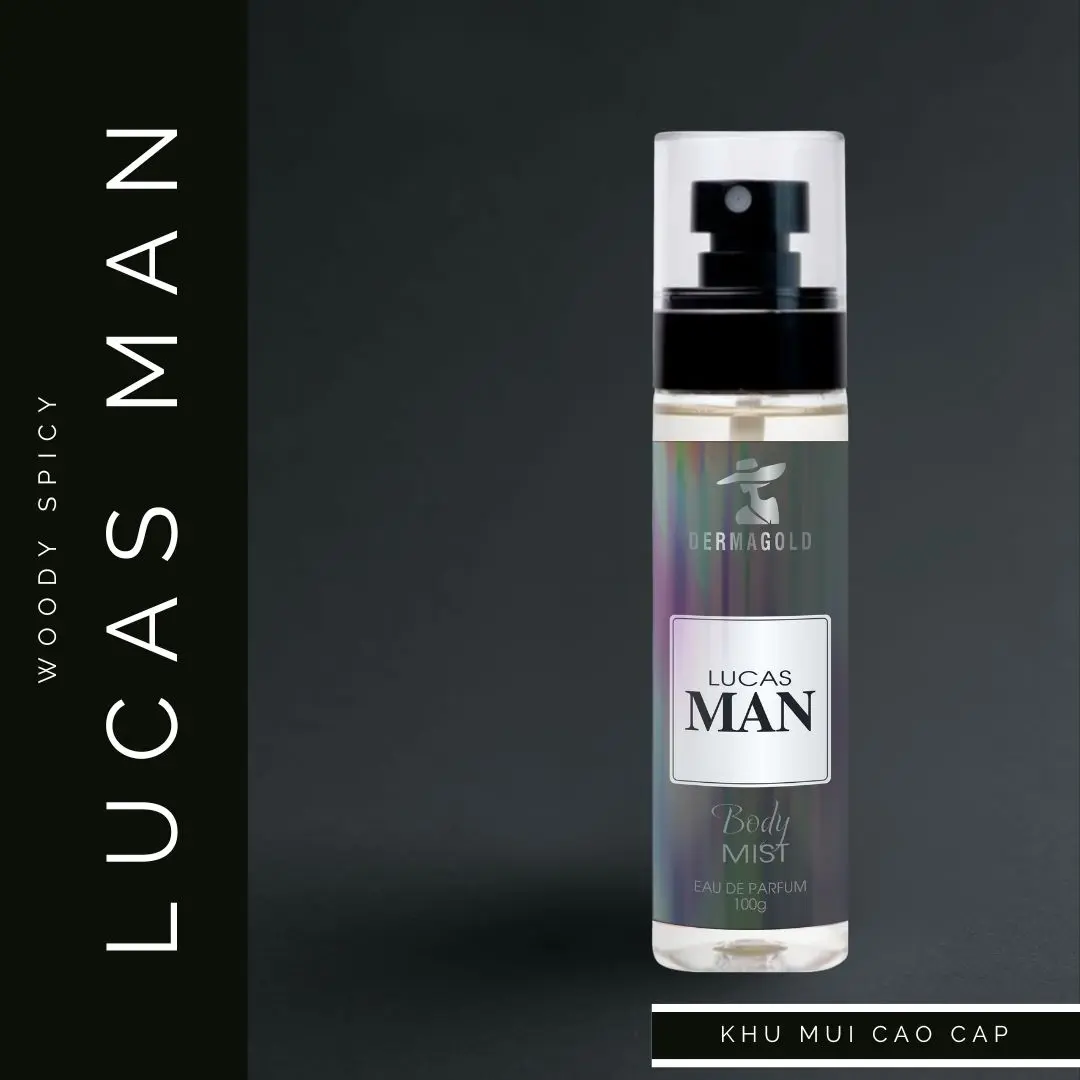 1E DERMAGOLD - Chai xịt khử mùi hương Lucas Man 100ml