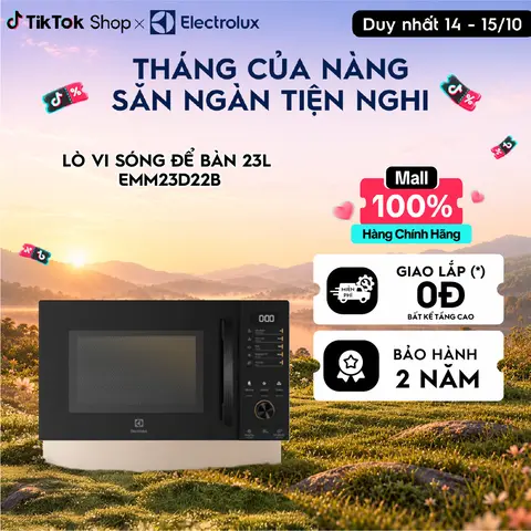 Lò vi sóng để bàn Electrolux 23L UltimateTaste 500 - EMM23D22B-Chương trình cài sẵn