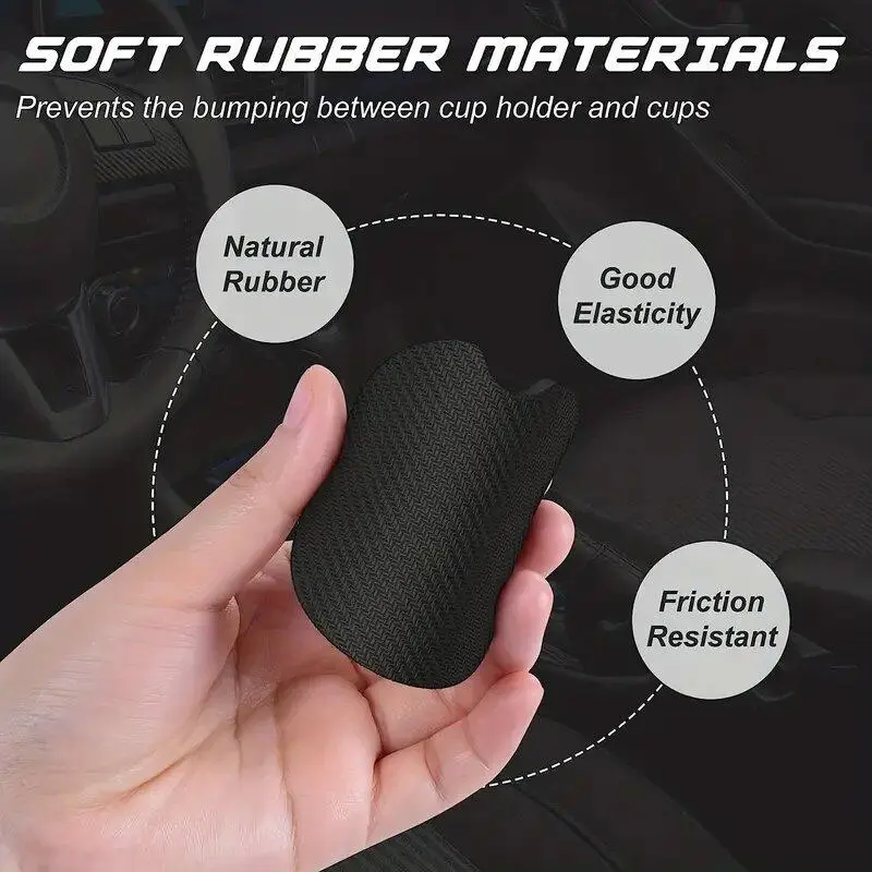 Car Coaster, Round Anti-slip Car Cup Holder Coaster, Car Cup Holder Pad, Car Interior Decoration Accessories for Women & Men 2