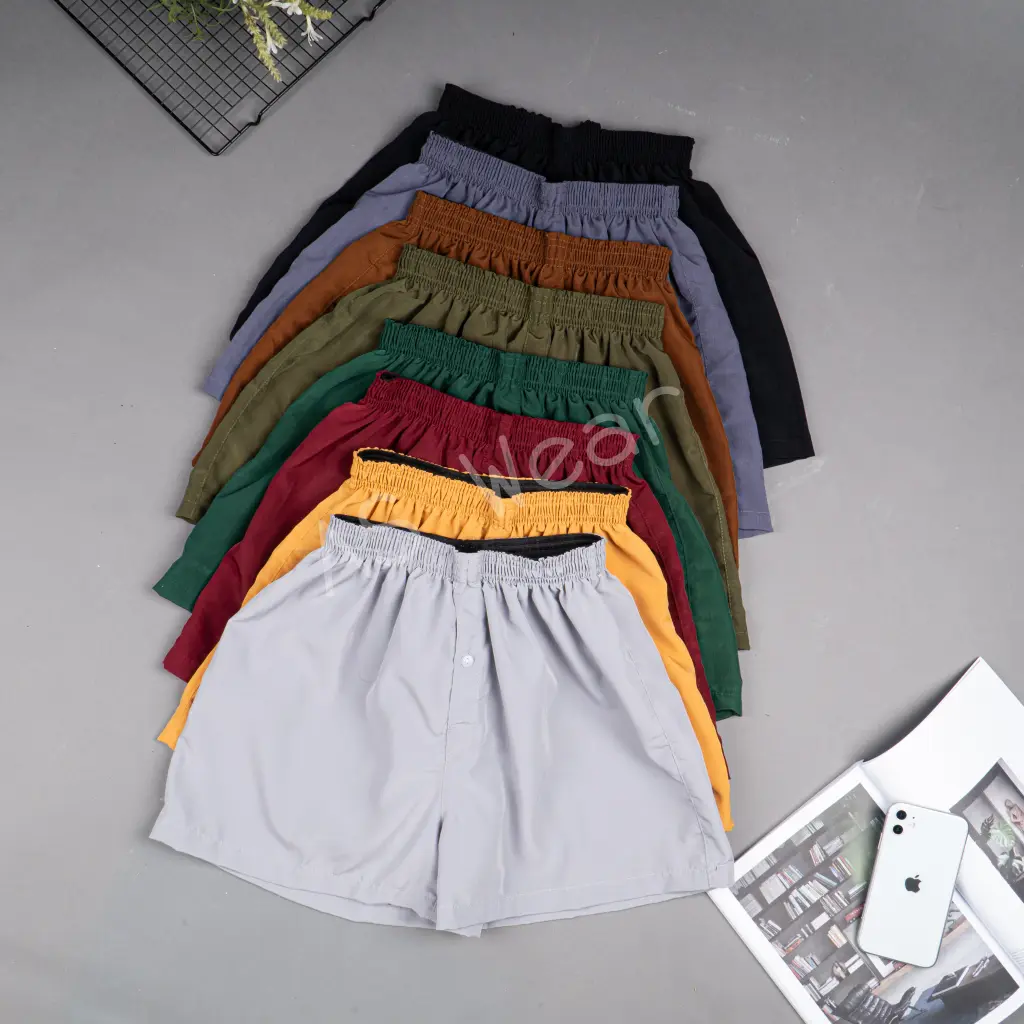 celana boxer polos murah pria wanita adem di kulit