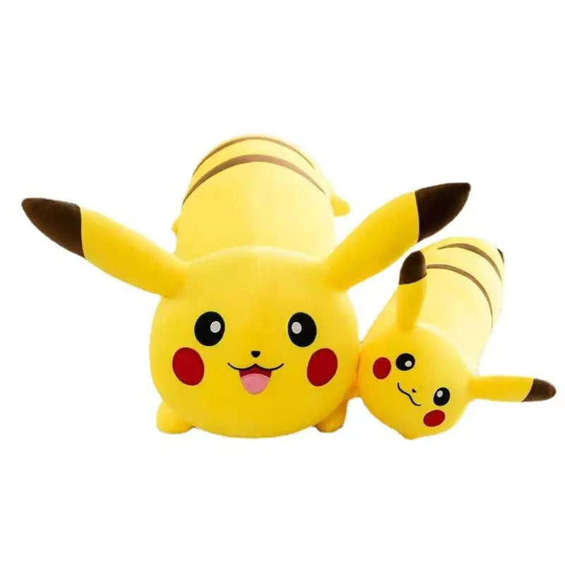Free Shipping 60-140cm Pokemon Pikachu Plush Toys Pillow Cartoon Japan Anime Long Pikachu Plush Doll Soft Stuffed Kawaii Pillow Gift For Girls
