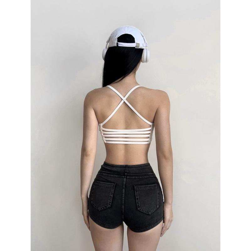 Product Introduction of [ Hàng thiết kế ] Áo tập thể thao hàng QCCC 5 dây ngang lưng, mút lót tháo rời 12