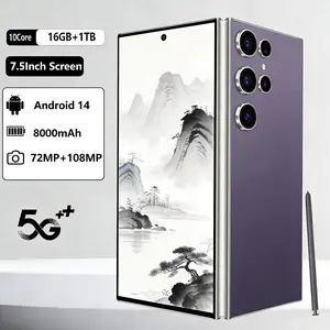 S-25 Ultra 7.3inci 8000mAh Baterai 72MP+108MP 16GB+1TB Fingerprint Unlock Android 14.0