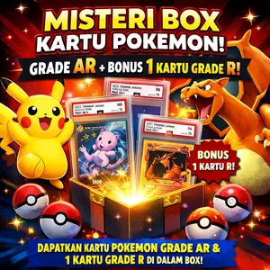 Misteri Box Kartu Pokemon Grade AR Random + 1 Kartu Grade R Random
