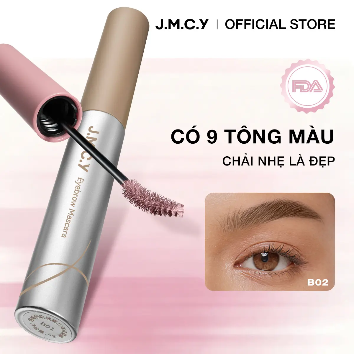 【Mid Month Sale】JMCY-FDA Chứng Nhận Gel Kẻ Lông Mày Có Màu, Tất Cả Trong Một, Phiên Bản Nâng Cấp, Lên Màu & Giữ Nếp Tự Nhiên, Dễ Sử Dụng, Lâu Trôi Cả Ngày, Không Phai Màu