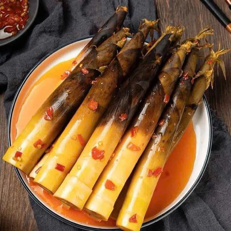 Măng tứ xuyên cay giòn gói to 400gr - Măng bóc vỏ 3