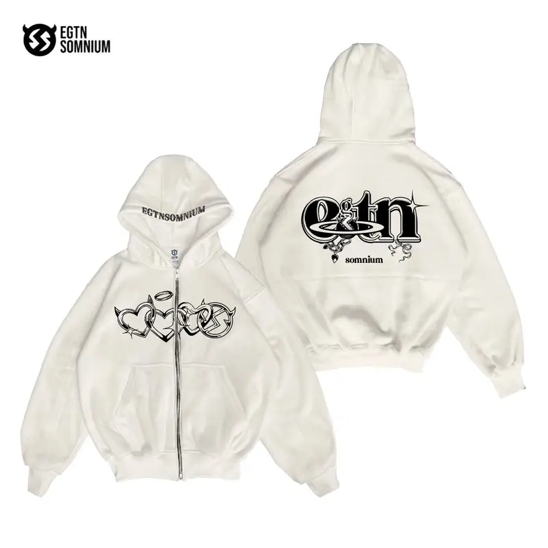Hoodie Zipper Boxy Aesthetic Pria Dan Wanita Terbaru Grmasi 280 Tebal Unisex Sweater Distro Hitam Keren Fleece hodie distro Cowok 0