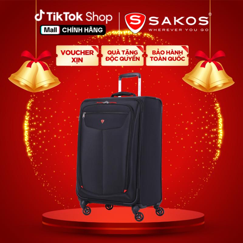  Vali Vải Du Lịch SAKOS WINNER 7  28 Inch  size Ký Gửi - Chất Liệu Polyeste Cao Cấp Khóa TSA 