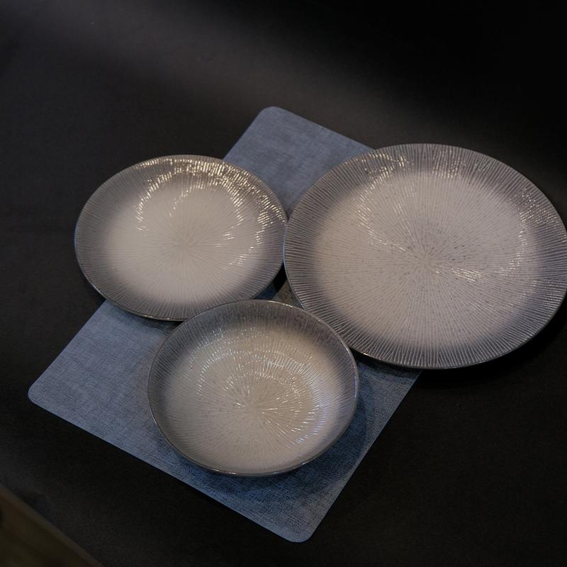 Piring Keramik Saji Aesthetic / Dinner Plate Atelier Grey 0