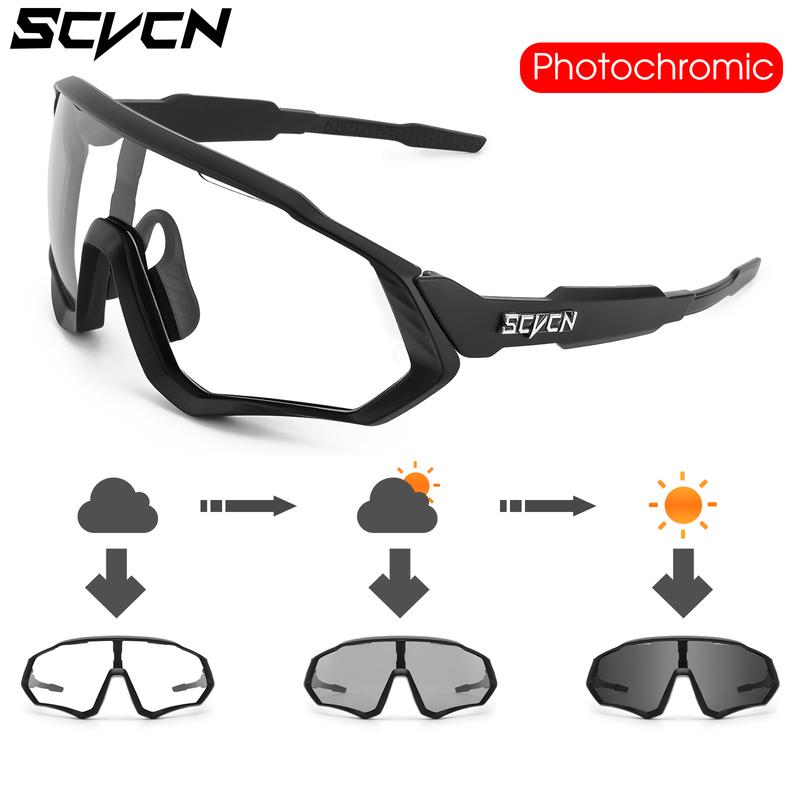 Kính Chống Nắng Đi Xe Đạp, SCVCN, Đổi Màu, Dành Cho Nam Và Nữ, Thích Hợp Để Đạp Xe Và Đi Xe Đạp, Bảo Vệ UV400, Thích Hợp Cho Các Môn Thể Thao Ngoài Trời, Xe Máy, Lái Xe, Câu Cá, Chạy Bộ, Đi Bộ Đường Dài, Đi Xe Đạp, Kính Râm